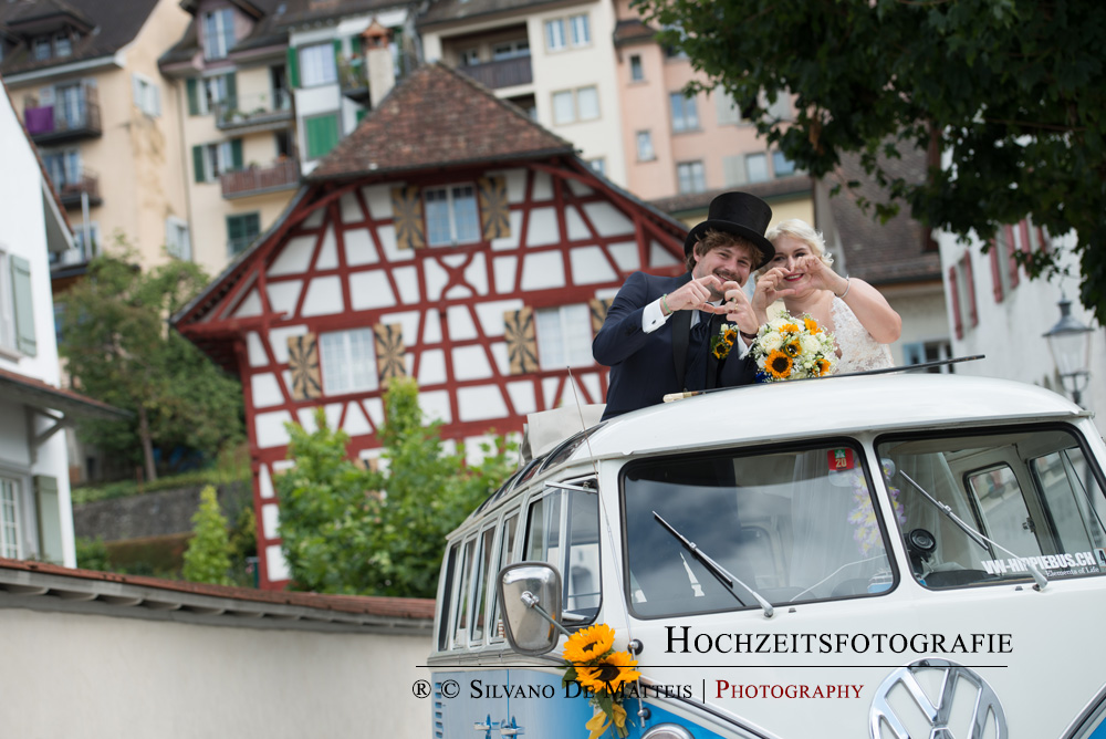 Hochzeitsreportage mit nostalgischen Fahrzeugen aus Deutschland, England und Italien. Silvano de Matteis
