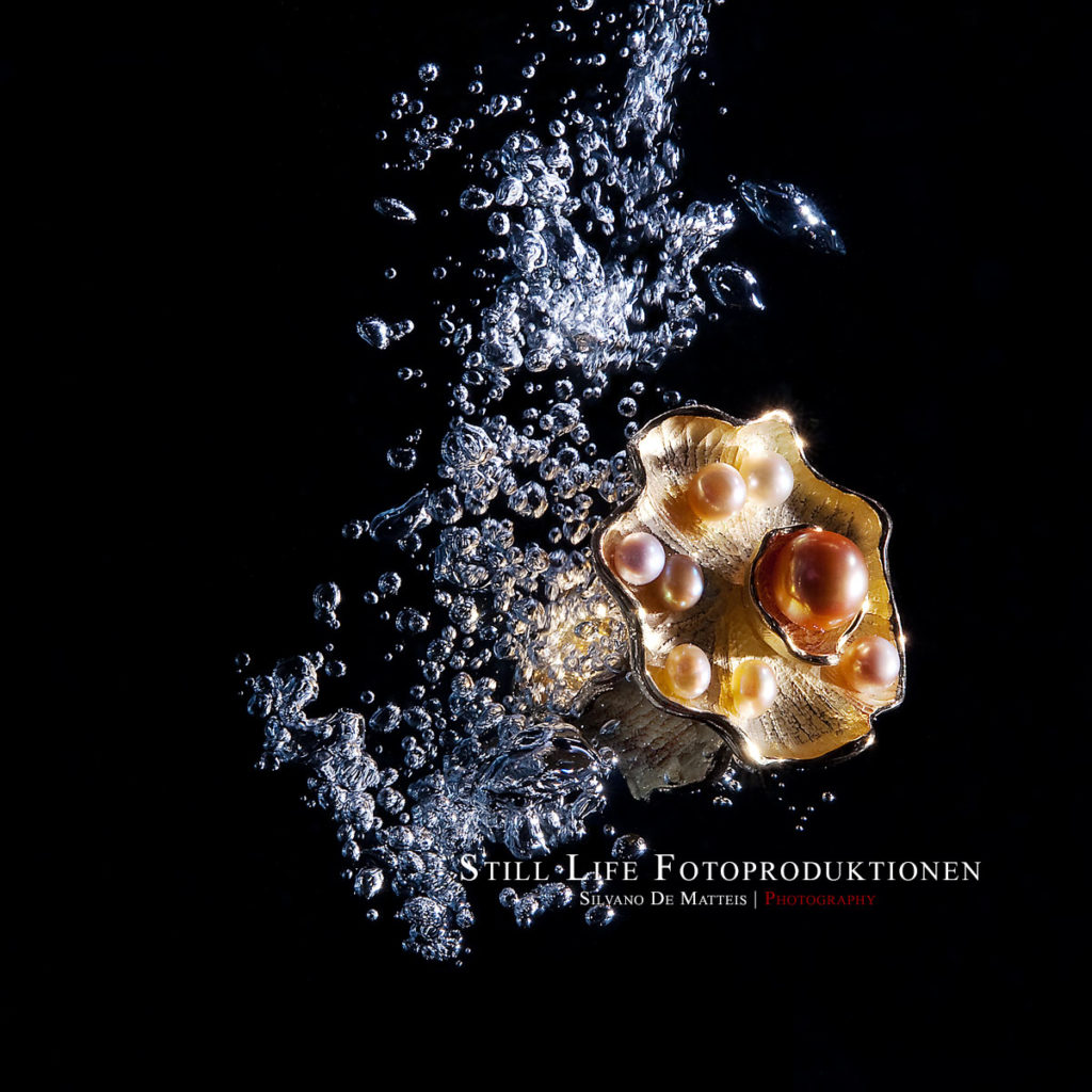 Schmuckfotograf Goldring mit gefassten Perlen Fotografie Silvano de Matteis